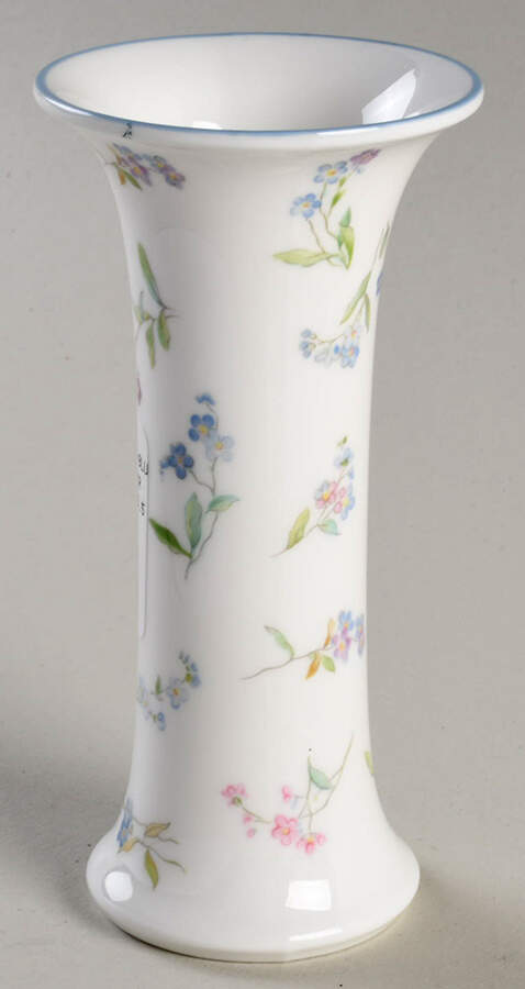 Forget Me Not Blue 4" Bud Vase by Royal Worcester-1