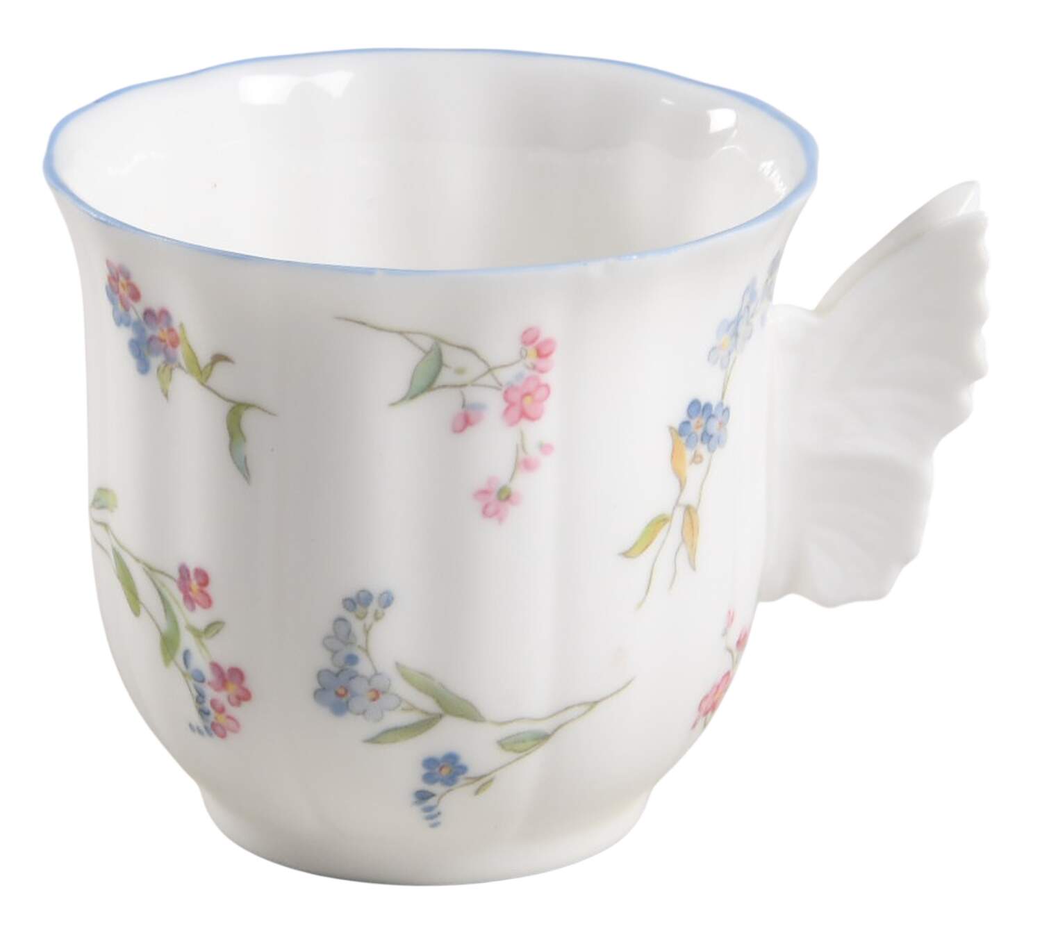Forget Me Not Blue Flat Demitasse Cup by Royal Worcester-1