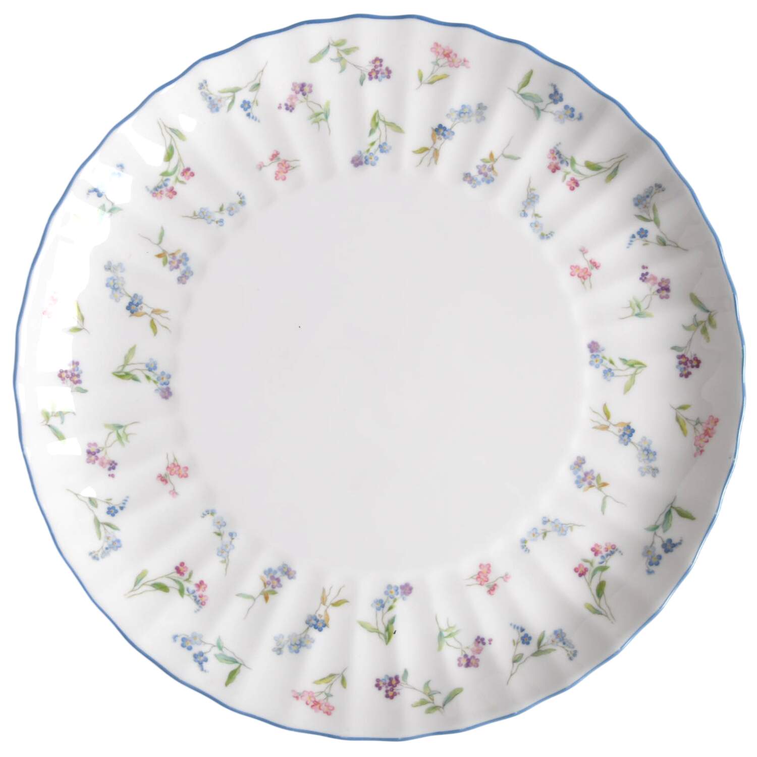 Forget Me Not Blue Cake Plate by Royal Worcester-1