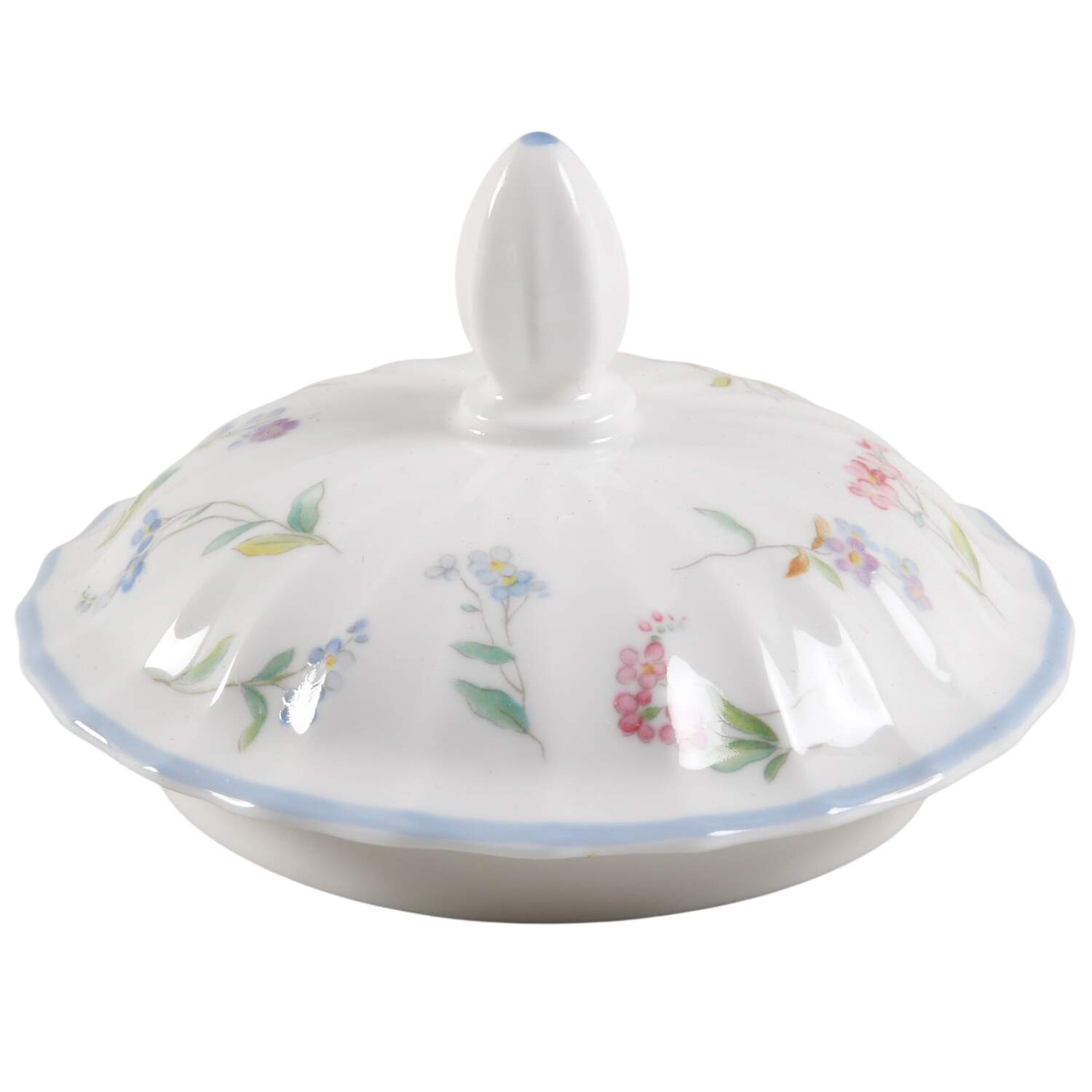 Forget Me Not Blue Lid for Sugar Bowl by Royal Worcester-1