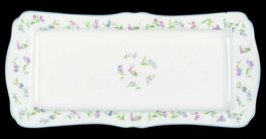 Forget Me Not Blue Large Sandwich Tray by Royal Worcester-1