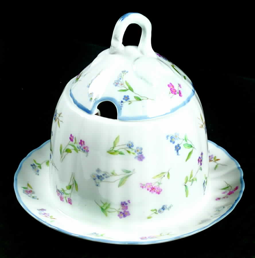 Forget Me Not Blue Honey Pot & Lid by Royal Worcester-1