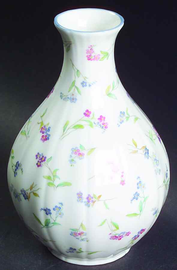Forget Me Not Blue 5" Bud Vase by Royal Worcester-1
