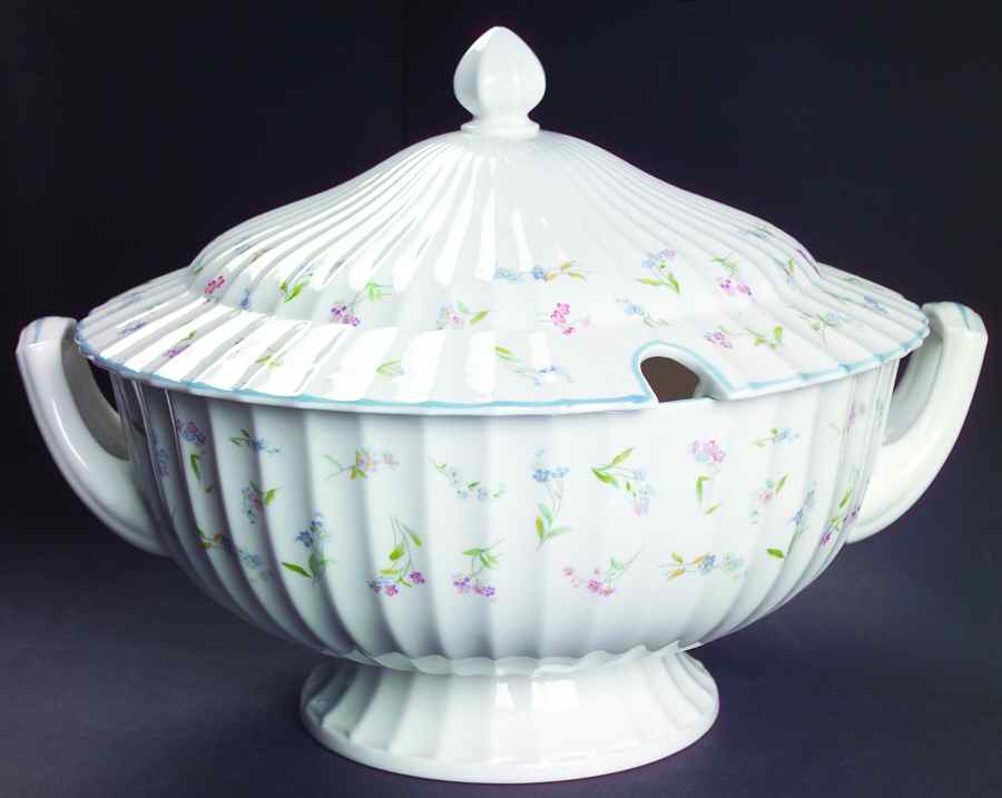 Forget Me Not Blue Tureen &  Lid by Royal Worcester-1