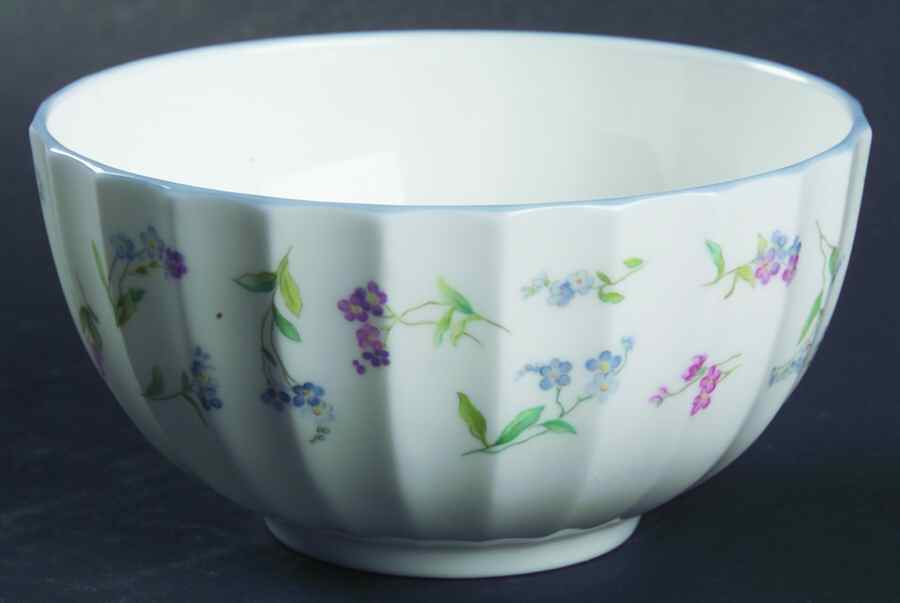 Forget Me Not Blue Open Sugar Bowl by Royal Worcester-1