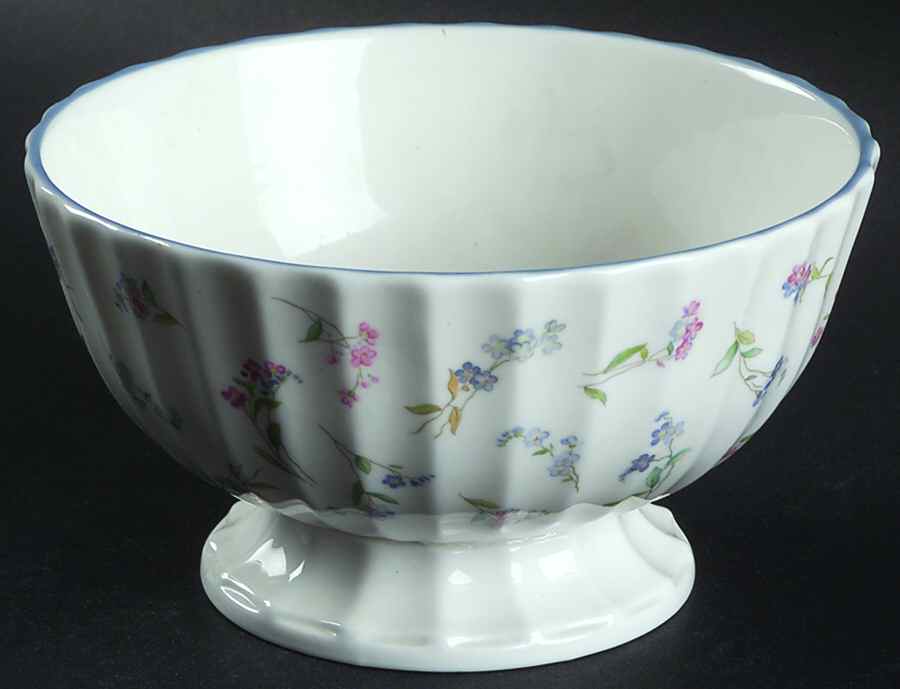 Forget Me Not Blue 5" Footed Bowl by Royal Worcester-1