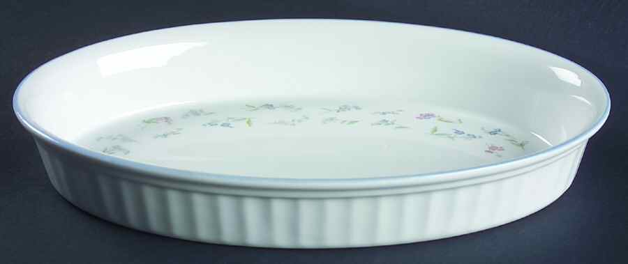 Forget Me Not Blue 10" Oval Baker by Royal Worcester-1