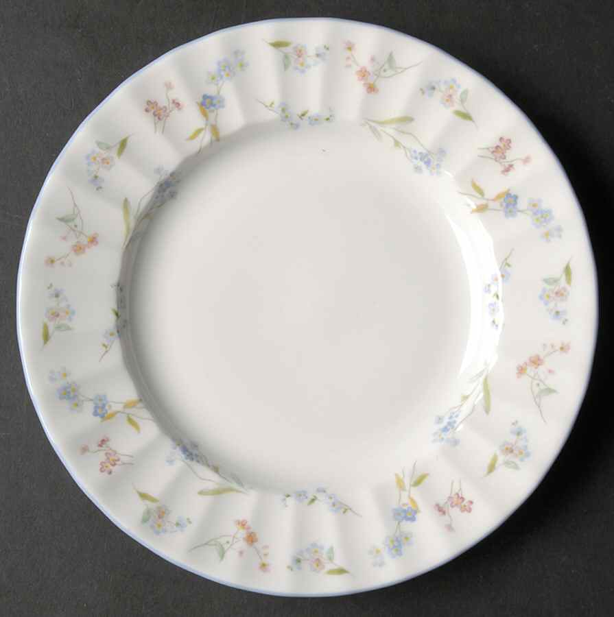 Forget Me Not Blue Bread & Butter Plate by Royal Worcester-1