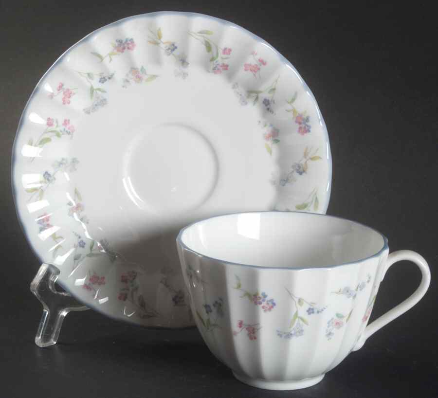 Forget Me Not Blue Flat Cup by Royal Worcester-1