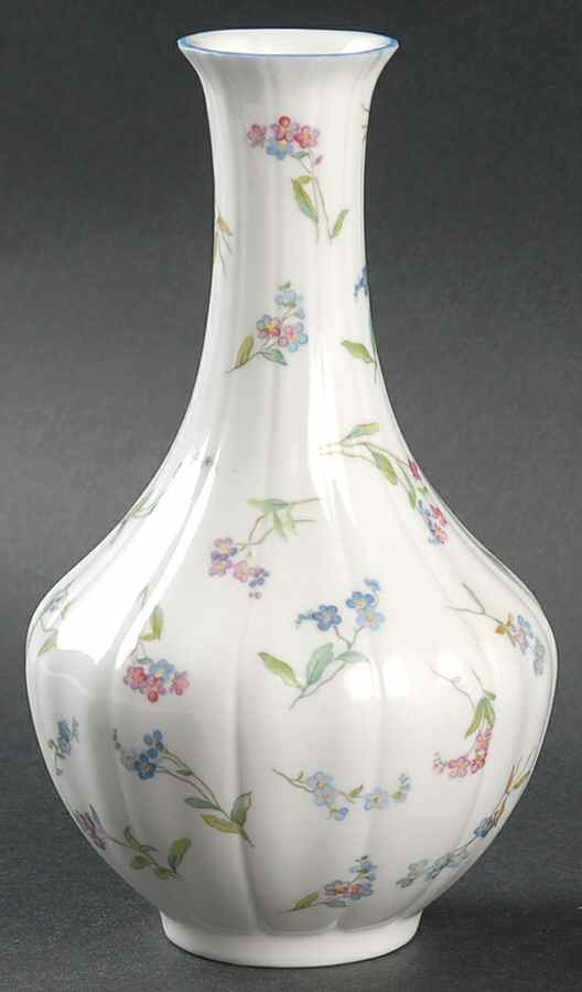 Forget Me Not Blue 6" Bud Vase by Royal Worcester-1