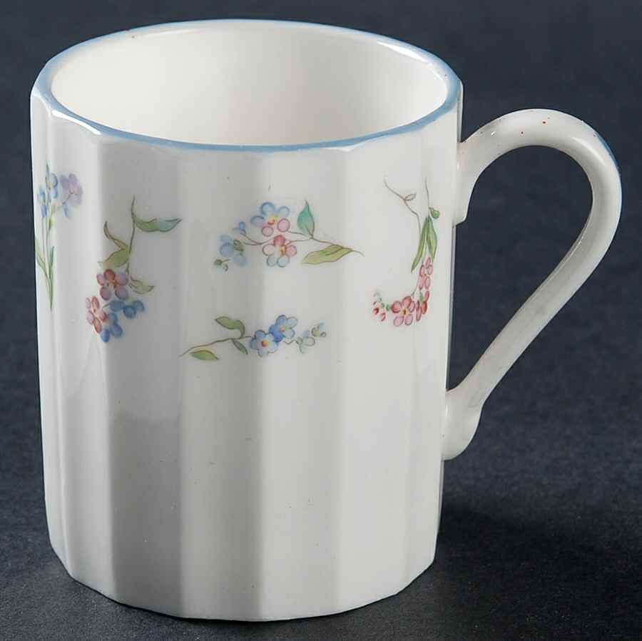 Forget Me Not Blue Flat Demitasse Cup by Royal Worcester-1