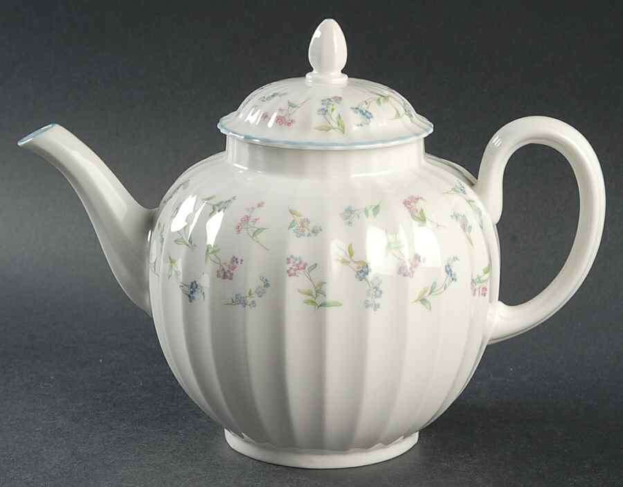 Forget Me Not Blue Teapot & Lid by Royal Worcester-1