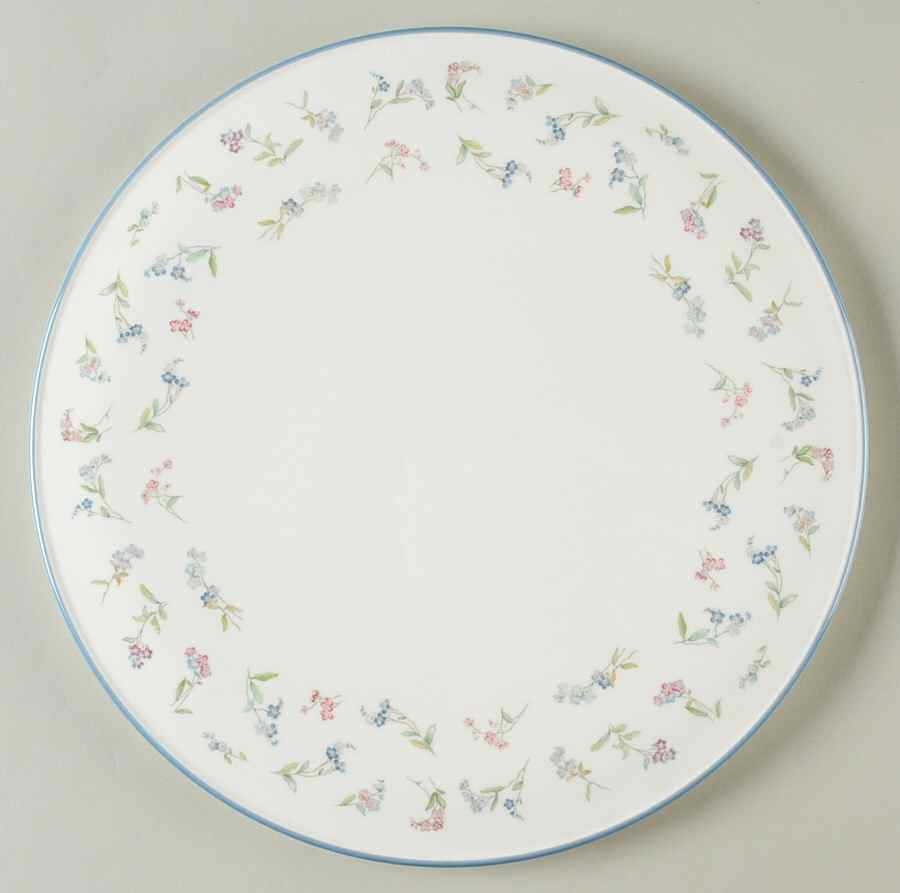 Forget Me Not Blue Cake Plate by Royal Worcester-1