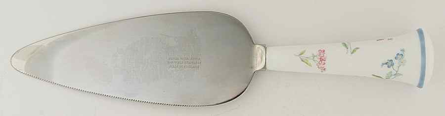 Forget Me Not Blue Pie & Cake Server with Stainless Blade by Royal Worcester-1