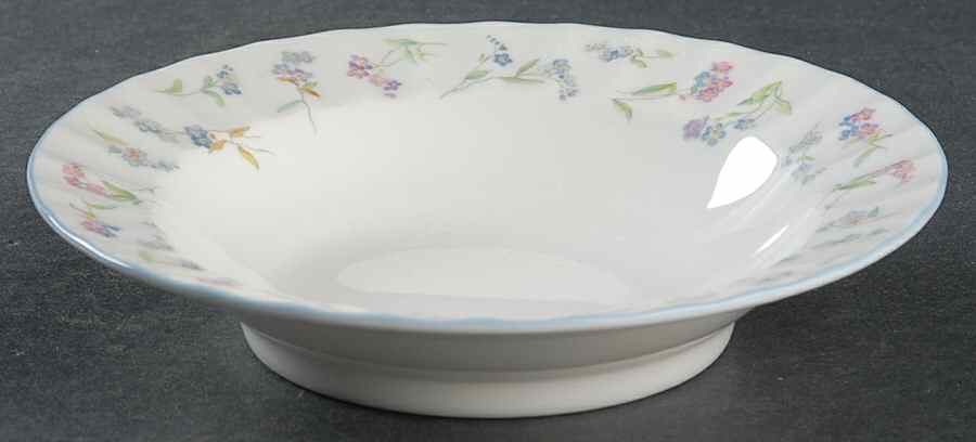 Forget Me Not Blue Rim Fruit/Dessert (Sauce) Bowl by Royal Worcester-1