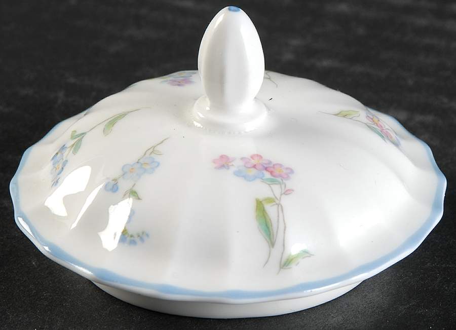 Forget Me Not Blue Lid for Mini Sugar Bowl by Royal Worcester-1