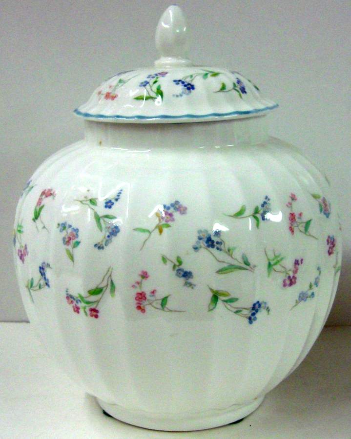 Forget Me Not Blue 4" Ginger Jar & Lid by Royal Worcester-1