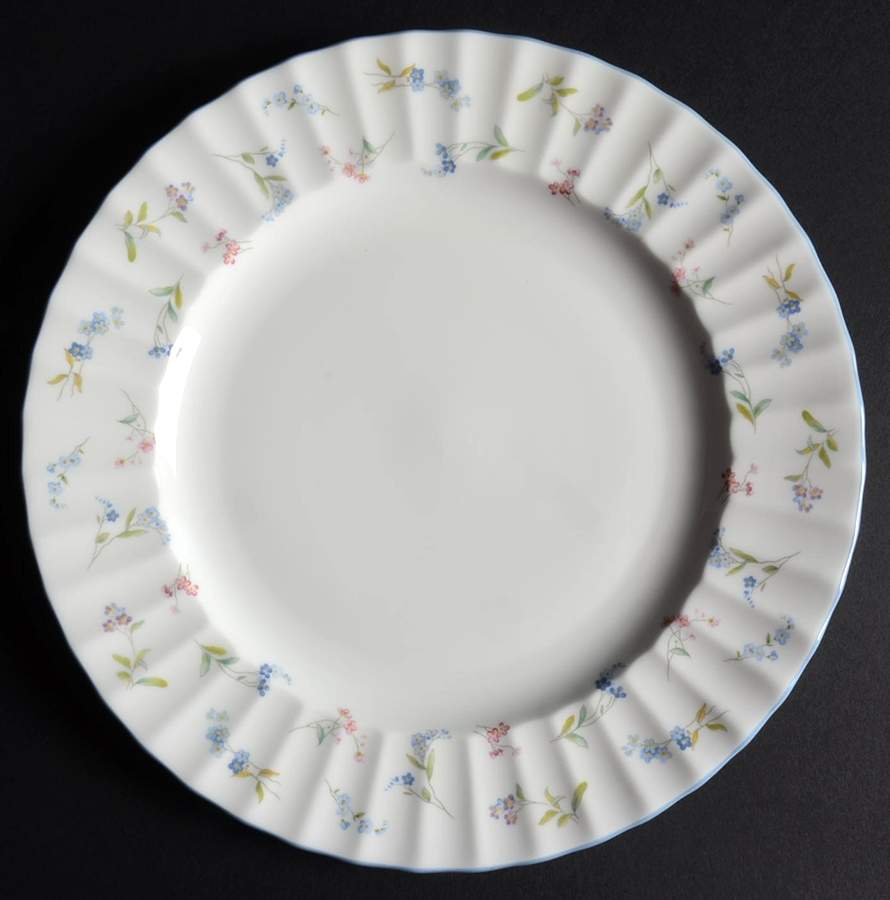 Forget Me Not Blue Luncheon Plate by Royal Worcester-1