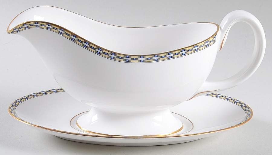 Francesca Gravy Boat & Underplate by Royal Worcester-1