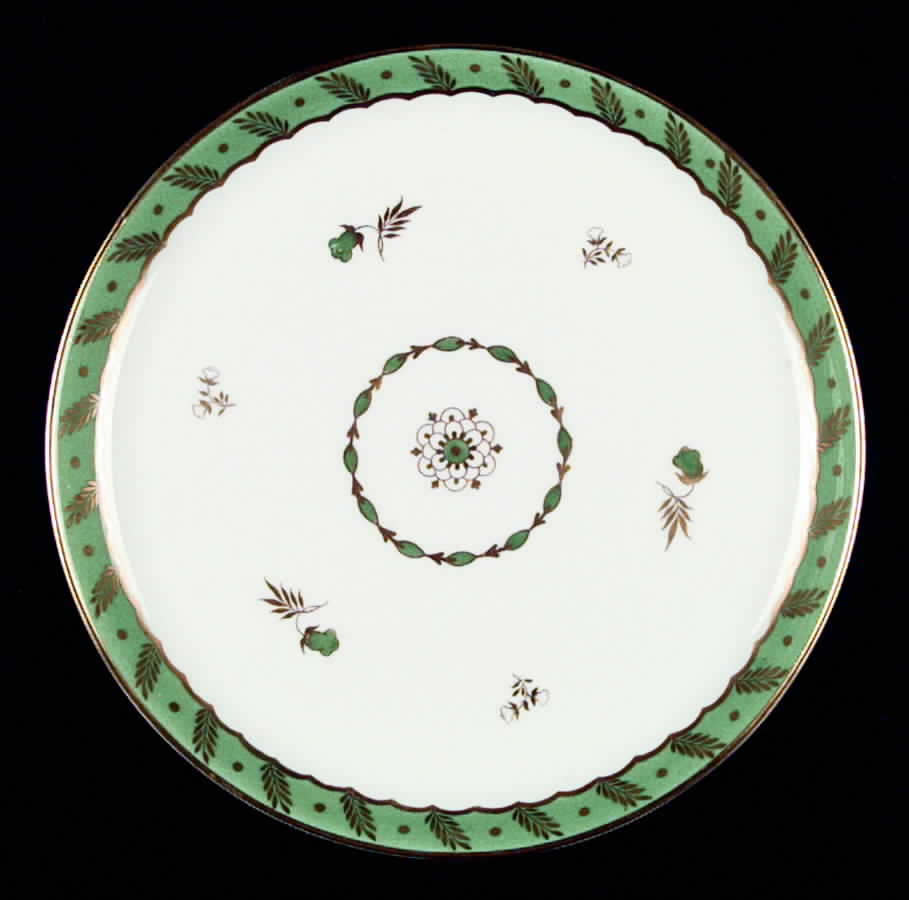 Georgian Light Green Dinner Plate by Royal Worcester-1
