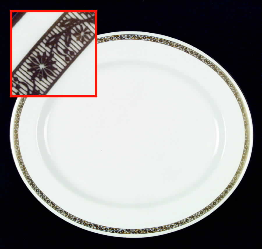 Golden Anniversary 13" Oval Serving Platter by Royal Worcester-1