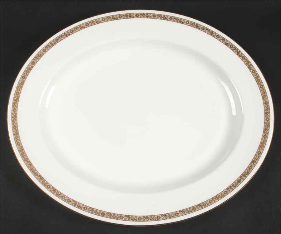 Golden Anniversary 15" Oval Serving Platter by Royal Worcester-1