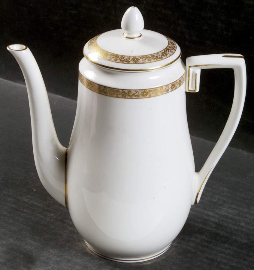 Golden Anniversary Coffee Pot & Lid by Royal Worcester-1