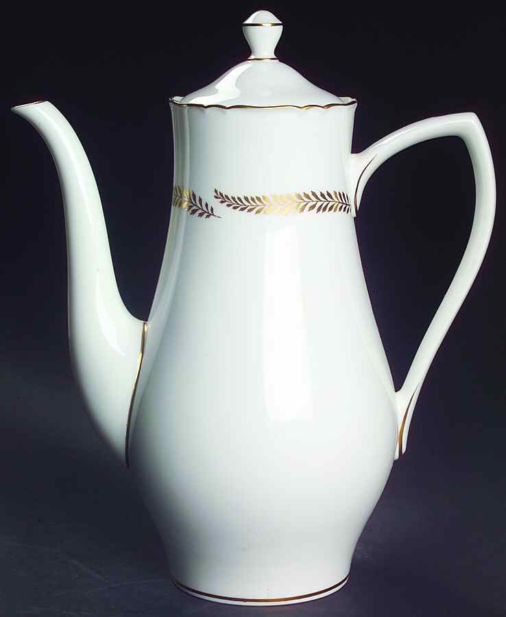 Golden Bracken Coffee Pot & Lid by Royal Worcester-1