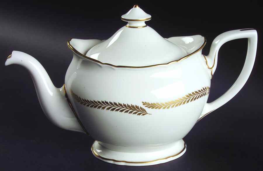 Golden Bracken Teapot & Lid by Royal Worcester-1