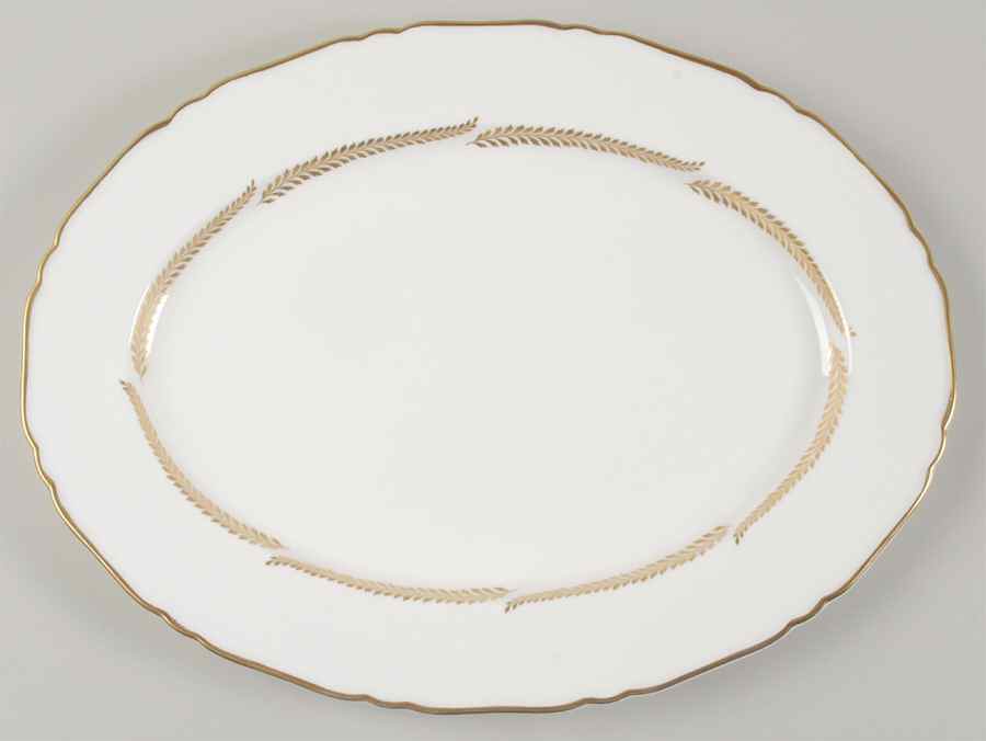 Golden Bracken 15" Oval Serving Platter by Royal Worcester-1