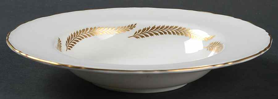 Golden Bracken Rim Soup Bowl by Royal Worcester-1