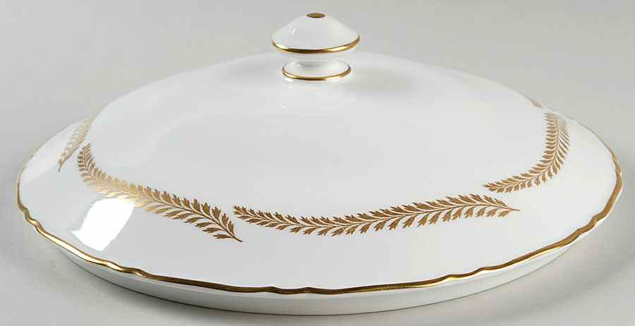 Golden Bracken Lid for Round Vegetable by Royal Worcester-1