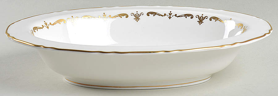 Gold Chantilly 10" Oval Vegetable Bowl by Royal Worcester-1