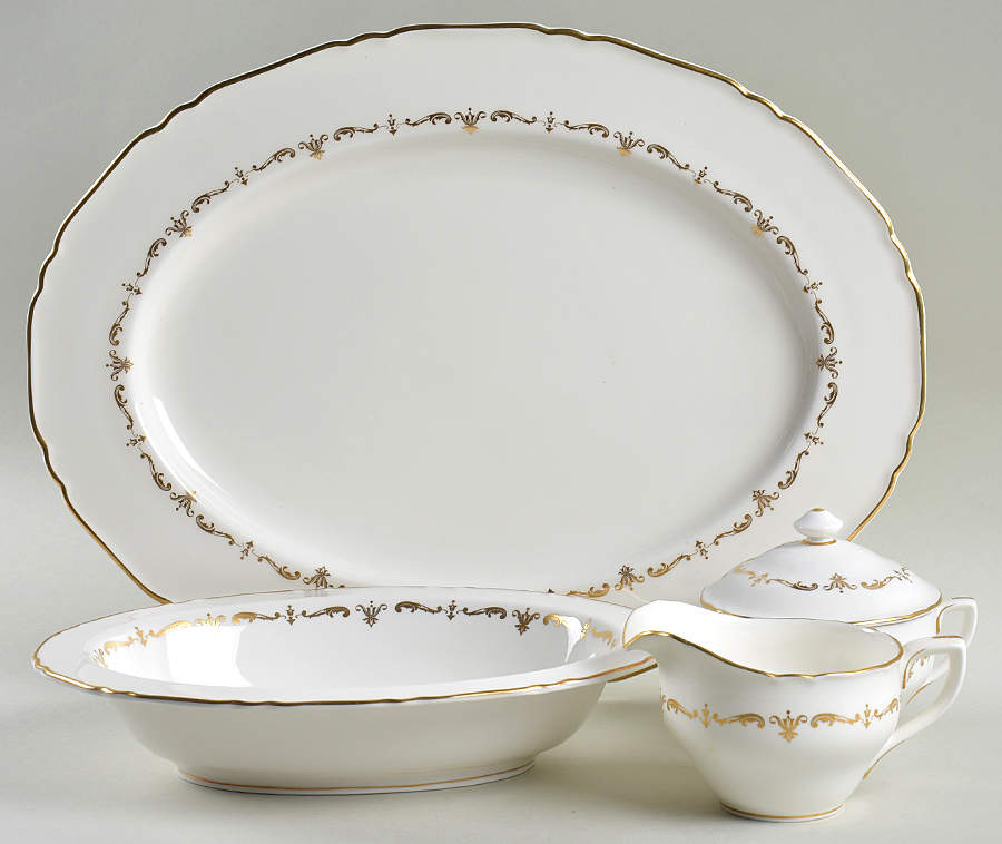 Gold Chantilly 5 Piece Hostess Set by Royal Worcester-1