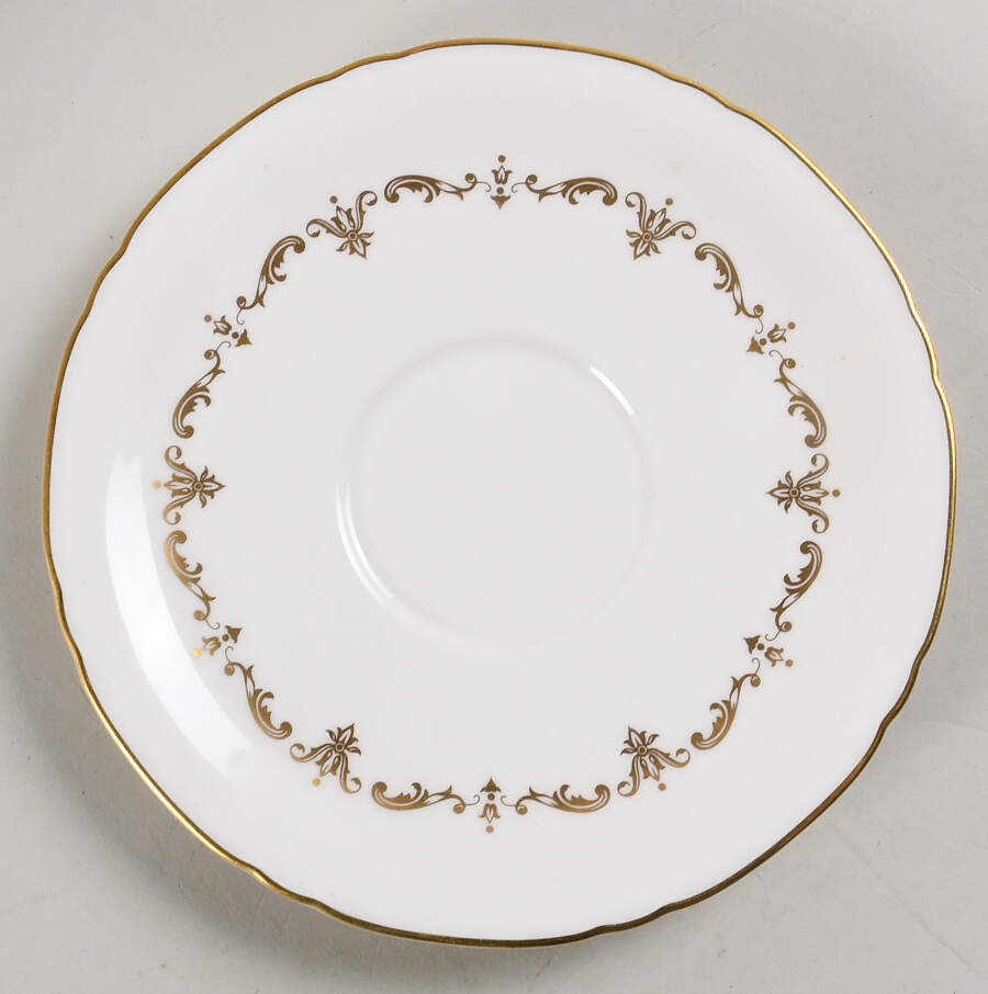 Gold Chantilly Saucer for Cream Soup Bowl by Royal Worcester-1