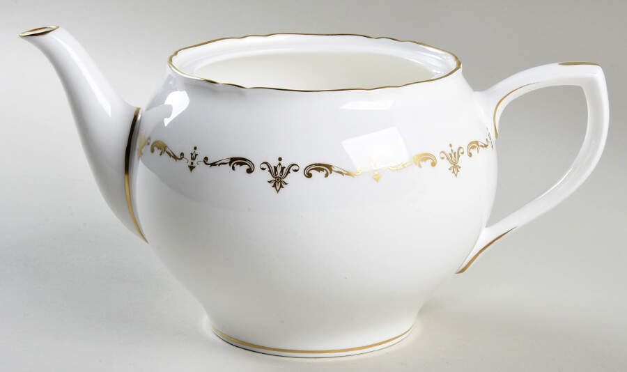 Gold Chantilly Teapot No Lid by Royal Worcester-1