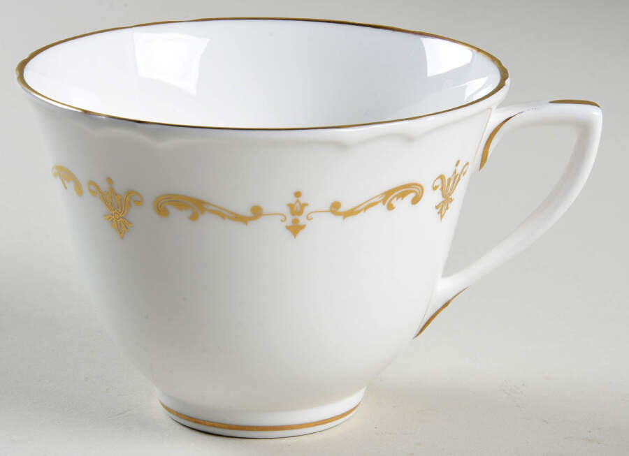 Gold Chantilly Footed Cup by Royal Worcester-1