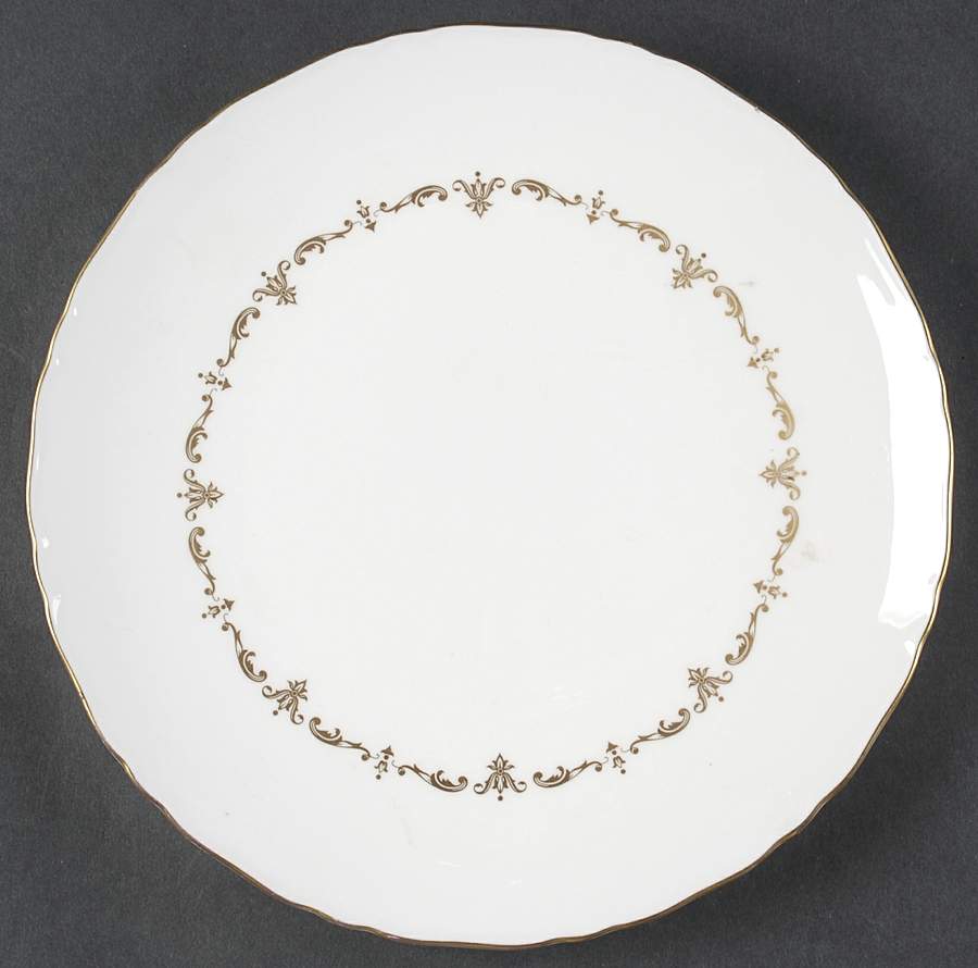 Gold Chantilly Cake Plate by Royal Worcester-1