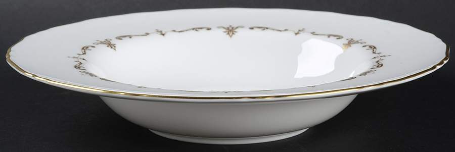 Gold Chantilly Rim Soup Bowl by Royal Worcester-1