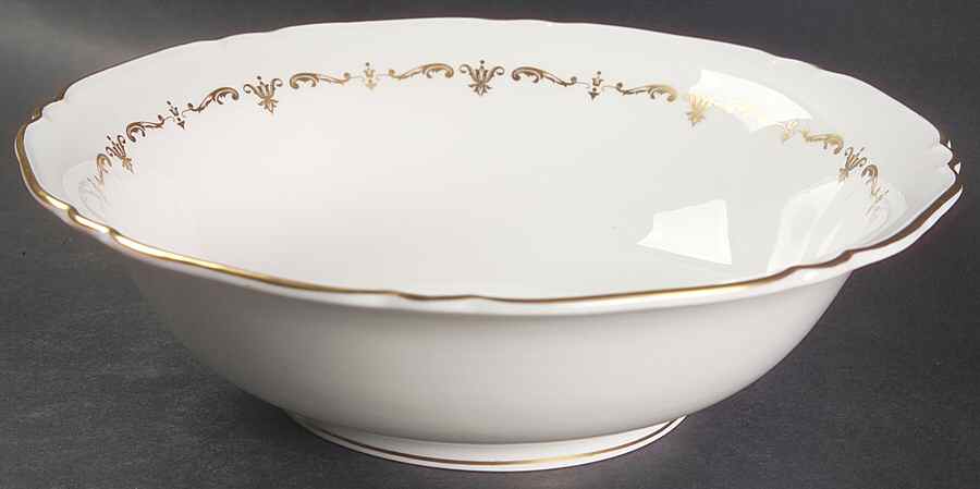Gold Chantilly 9" Round Vegetable Bowl by Royal Worcester-1