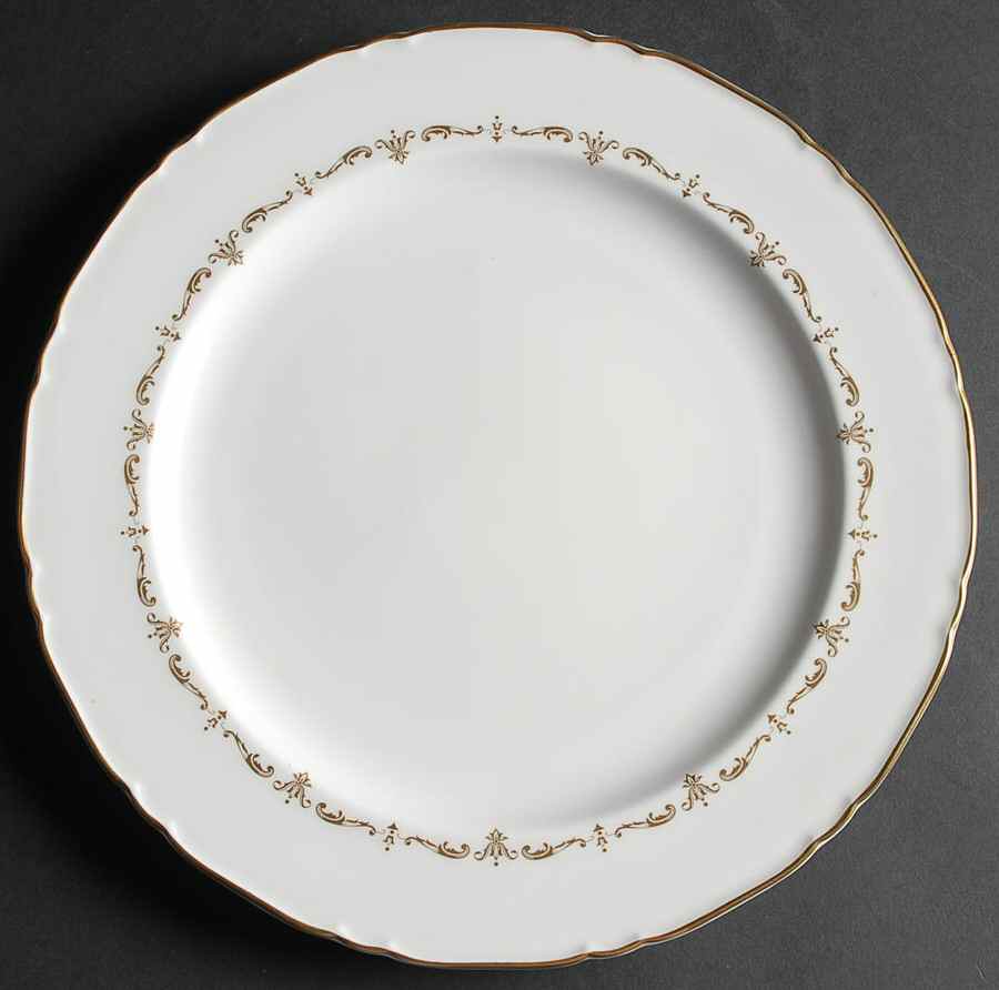 Gold Chantilly 12" Chop Plate (Round Platter) by Royal Worcester-1