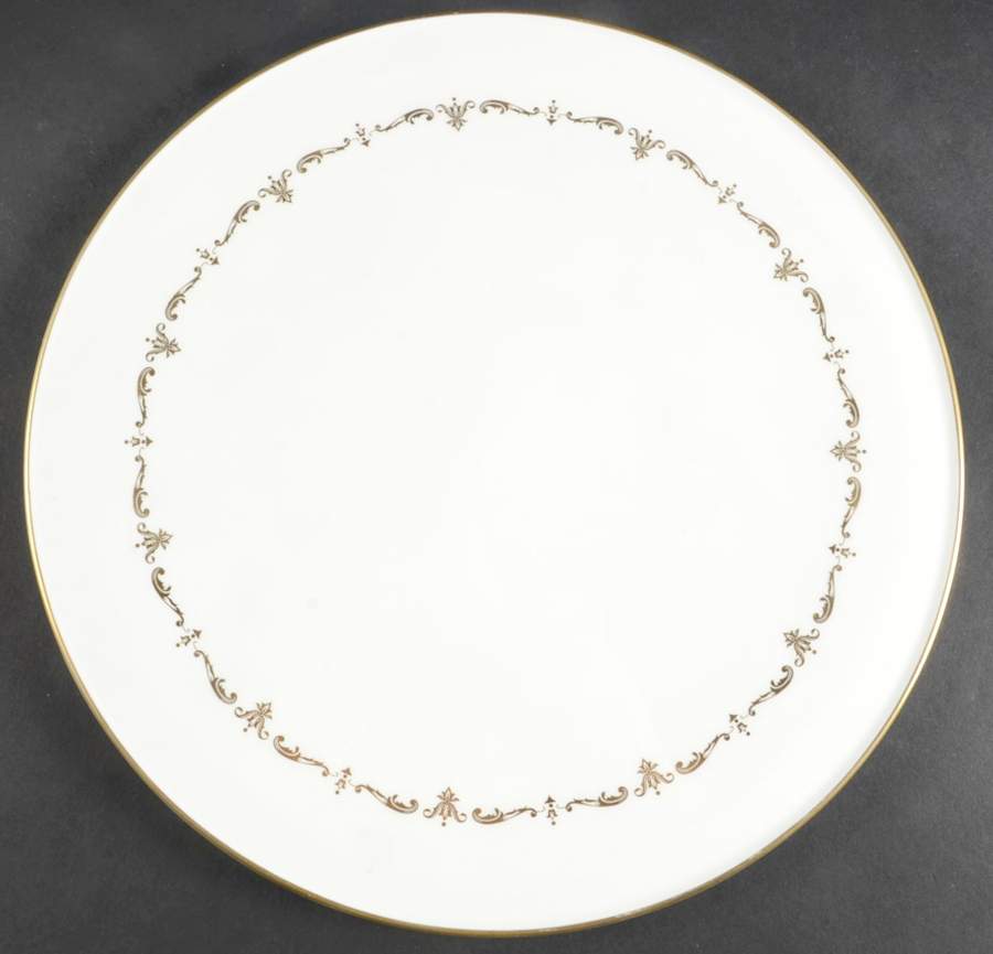 Gold Chantilly Cake Plate by Royal Worcester-1