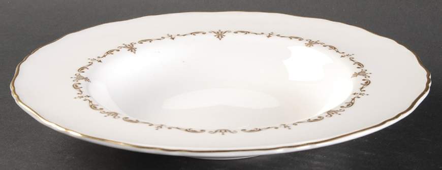 Gold Chantilly Large Rim Soup Bowl by Royal Worcester-1