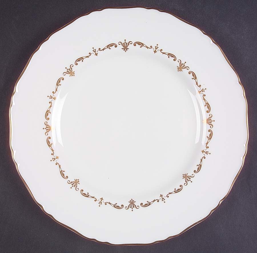 Gold Chantilly Luncheon Plate by Royal Worcester-1