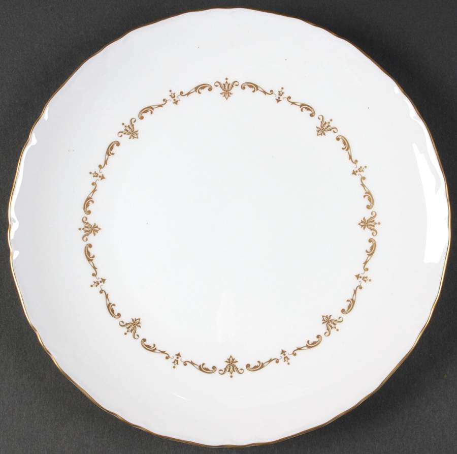 Gold Chantilly Cookie Plate by Royal Worcester-1