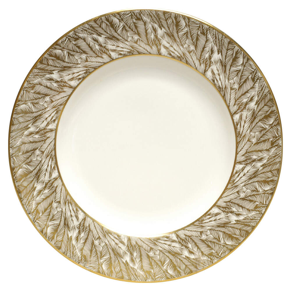 Gold Feathers Luncheon Plate by Royal Worcester-1