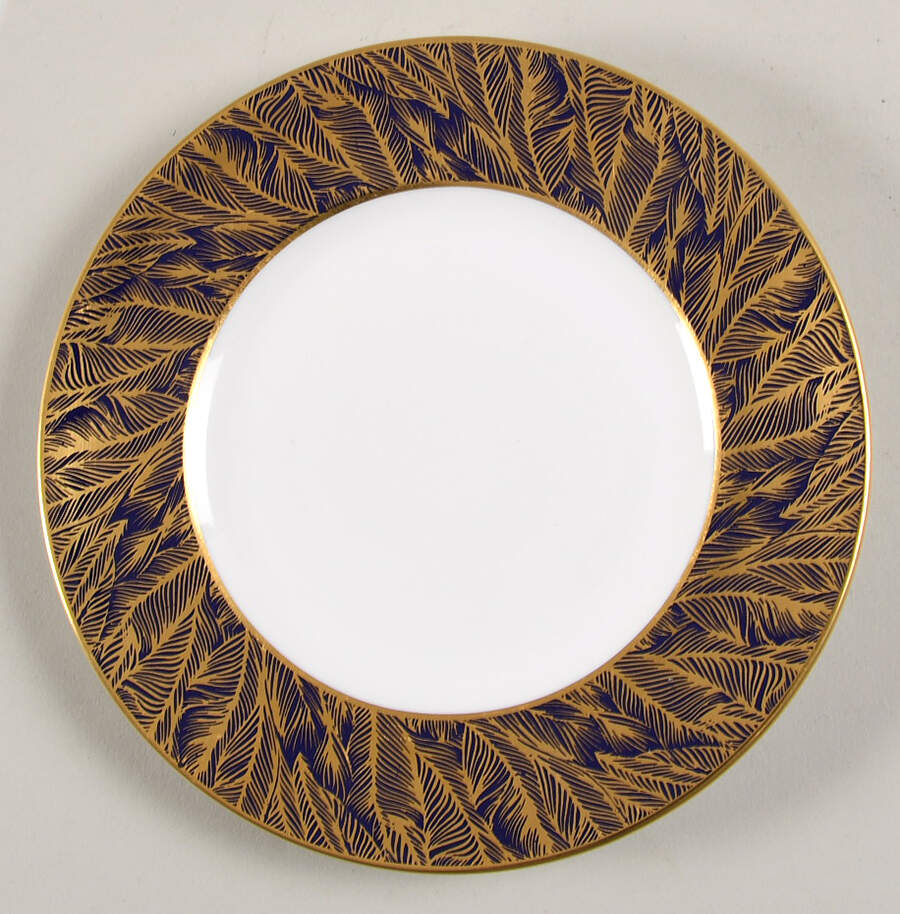 Gold Feathers Bread & Butter Plate by Royal Worcester-1