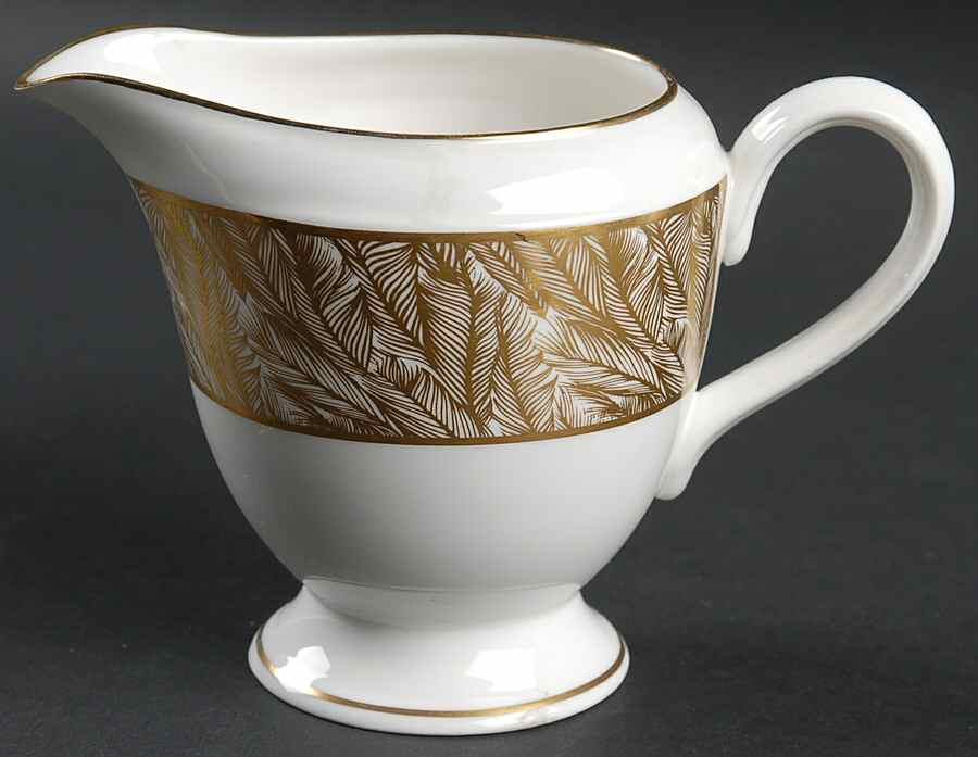 Gold Feathers Creamer by Royal Worcester-1