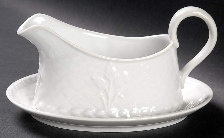 Gourmet (Embossed) Gravy Boat & Underplate by Royal Worcester-1