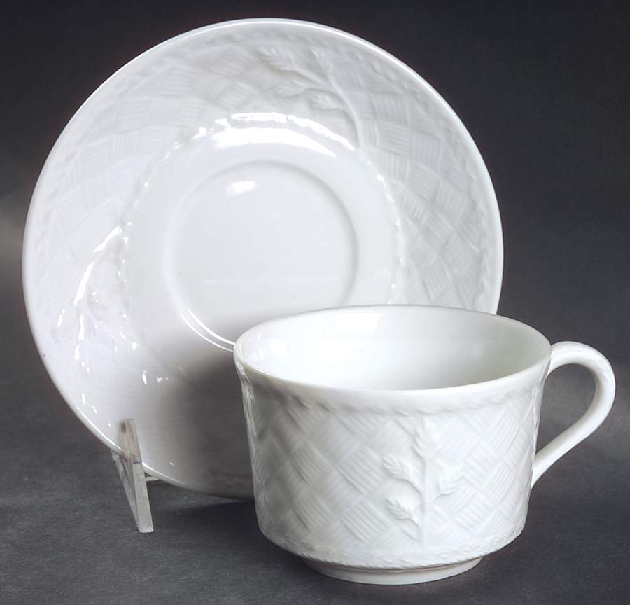 Gourmet (Embossed) Flat Cup & Saucer Set by Royal Worcester-1
